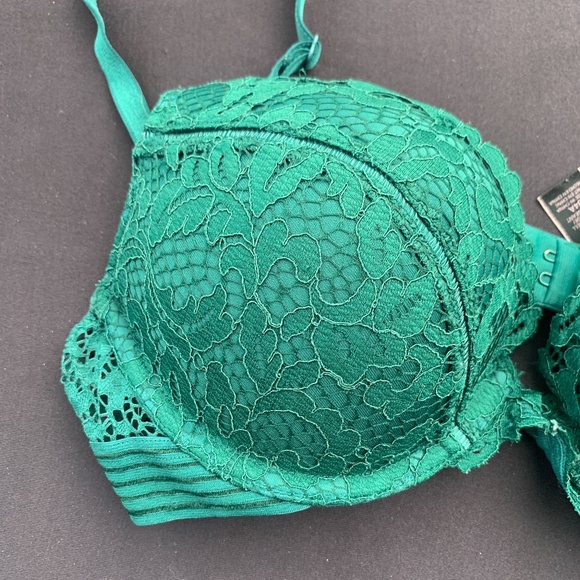 VICTORIA SECRET 34A Bombshell Laced Green Bra - Picture 3 of 11